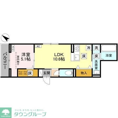 ノーブルラフィネ白幡の物件間取画像